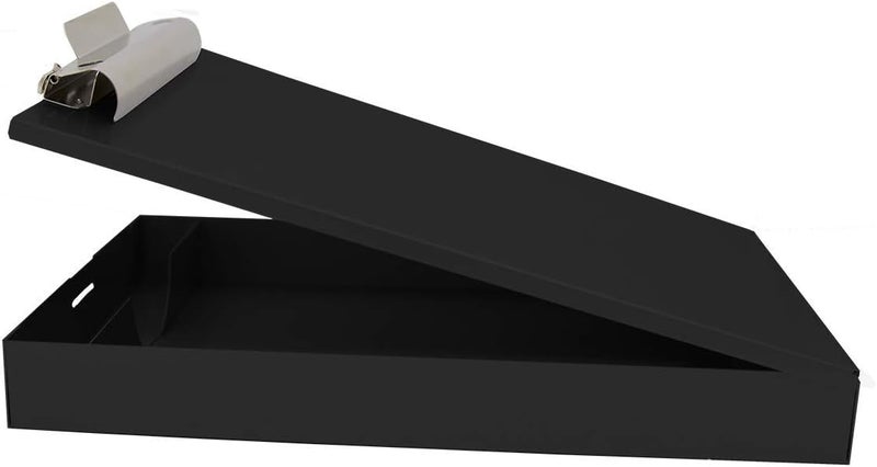 Saunders Metal Clipboard with Storage, Black Dual Layer Nursing Clipboard Folio, Letter Size Paper Organizer, Steel Clip with Self Locking Latch, Form Holder for Office, School & Work - Made in USA - Image 5